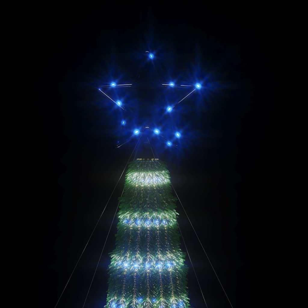 Weihnachtsdekorationen Haus Weihnachten 275 LED Blau 180 cm PVC Beleuchtung Weihnachtsbaum Kegel Kompaktes Design Weihnachtslicht für den Außenbereich Gärten 8 Beleuchtungsmodi