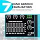 Audio Mixer Professioneller,10 Kanal Stereo Sound Mischpult mit 99 DSP-Reverb/7-Band-Gleichgewicht/USB-Anschluss,Eingang 48 V Phantomspeisung,Ein Klick stumm,für Aufnahme DJ Bühne Musik Anwendung
