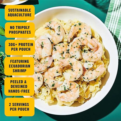 Prime Shrimp 3-Flavor Pasta Pack Bundle (Alfredo, Garlic Herb Butter, Roasted Red Pepper) | High-Protein, Sustainably Sourced Frozen Shrimp | Quick and Easy Stovetop Protein (6 Pack)