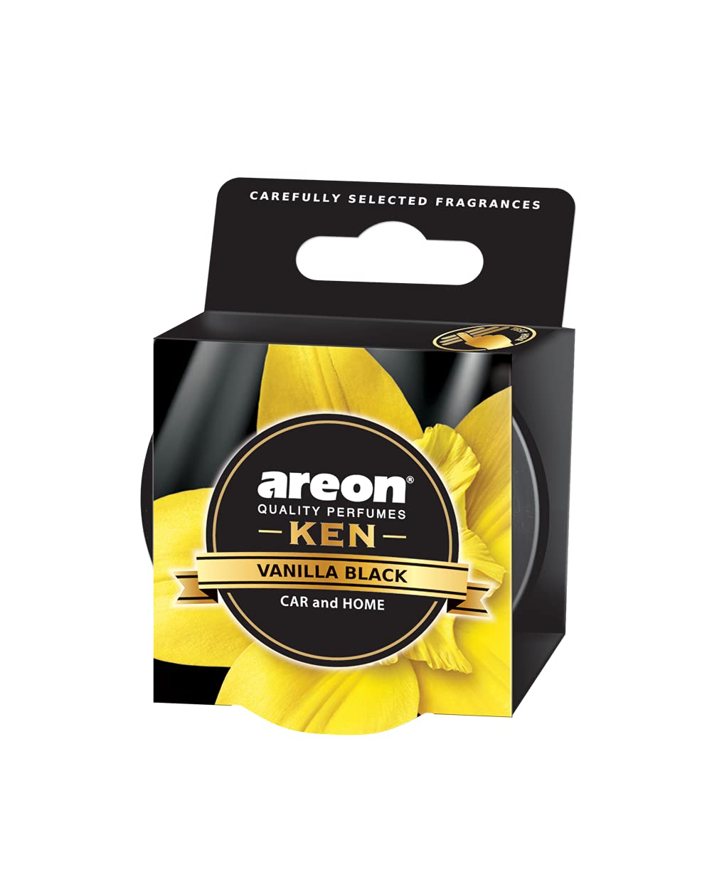 Areon Ken Vanilla Black | Fresh Energizing Fragrance | Ultimate Combination Of Style, Versatility & Value | Eradicates Foul Odors
