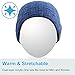 Rotibox Unisex Adult Bluetooth Beanie Hat Trendy Soft Warm Audio Cap Musicphone with Wireless Headphone Headset Speaker Mic Hands-Free, for Winter Outdoor Sport Skiing Snowboard - Blue