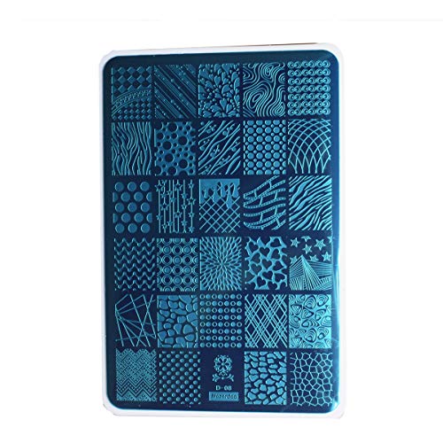 2Pcs/Set Animal Zebra Strips Stamping Template Geometry Letter Words Creative Large Size Nail Plate Printer Nail Image Plate 14.5×9.5Cm (D04/D08) #TOP3