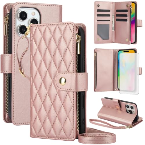 Coque iPhone 16 Pro antichoc avec protège écran et fermeture éclair