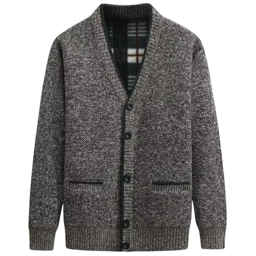 Pull en tricot épais homme col en V coupe élégante automne hiver haut de gamme