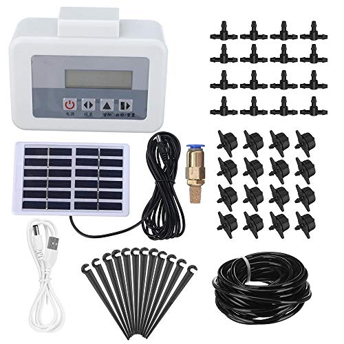 Outdoor Water Timer Solar Powered Pumping Irrigation Controller Home Garden Yard Watering Timer (Color : White, Size : One size)