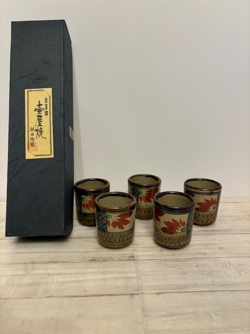 Amazon.co.jp: 益子焼 朝日陶器 コーヒーカップ 5点セット : ホーム  