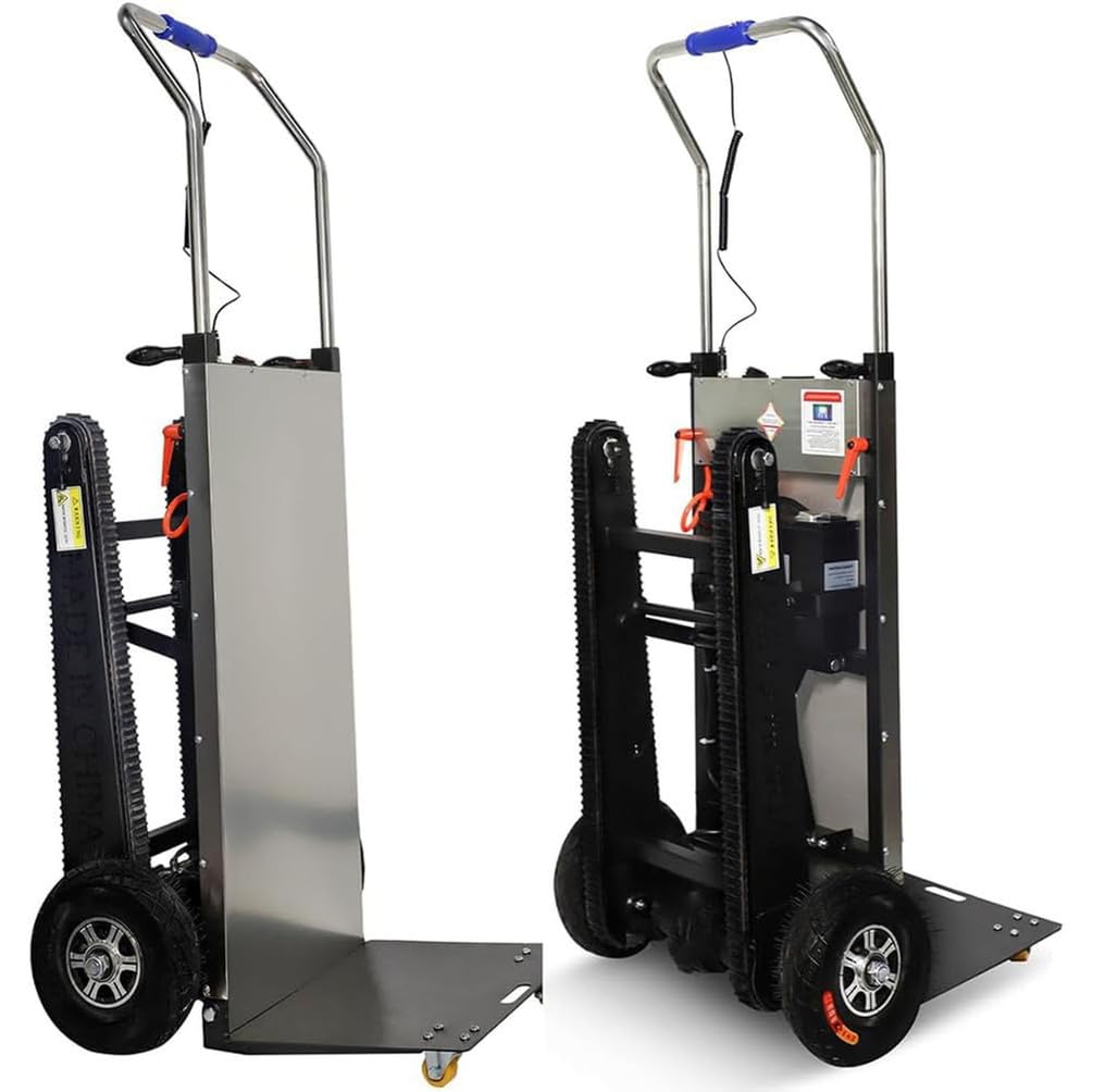 Carrello Elettrico A Mano - Scale su E Giù Carrello Elettrico per Salire Scale, con Maniglia Telescopica Motore Brushless da 1200 W Batteria Rimovibile da 48 V/36 Ah (07)