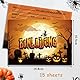 JOYEASE 15 x Halloween Einladungskarten Kinder - gruselige Einladung für Halloween Party - Witzige Einladungskarte zum Halloween Kindergeburtstag
