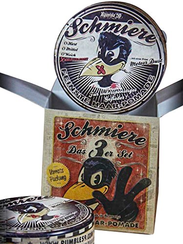 Preisvergleich Produktbild Schmiere - 3er Set Pomade Knüppelhart - Pomade from Rumble59