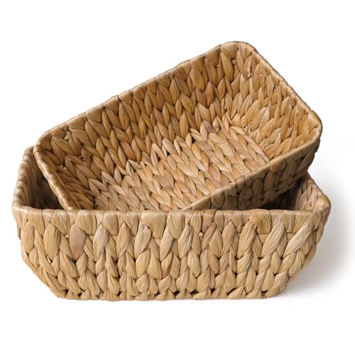 2PC Small Wicker Baskets For Storage,Woven Gift Basket For Organizing