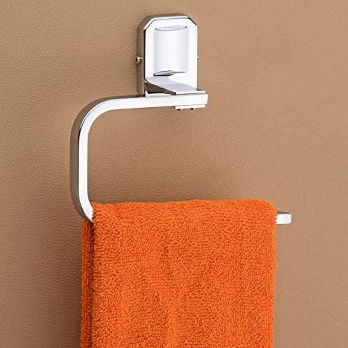 Plantex (Primax) 304 Grade Stainless Steel Wash Basin Towel Holder/Hand Napkin Hanger/Towel Ring for Kitchen/Bathroom Accessories - Cute (Chrome)