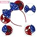 MADO spider mouse ears headband for kids boys girls women, Spider mini ears costume acceossories for kids boys girls women adults(red blue spider)