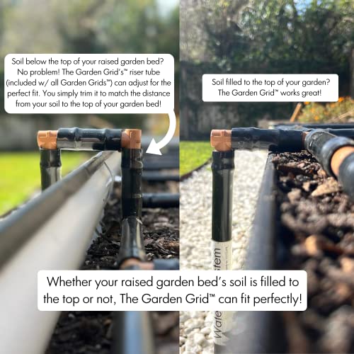 Garden Grid Watering System | Preassembled Drip Irrigation, Soaker Hose & Sprayer Style Kit, In One | Raised Beds, Planters, Containers, Square Foot Gardening - 2X4 (22.5"X44") #TOP4