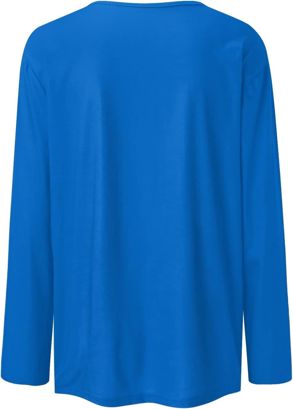 Womens Long Sleeve Tops Dressy Casual Crew Neck Basic Tee Shirts Solid Color Loose Fit Tunic Blouses