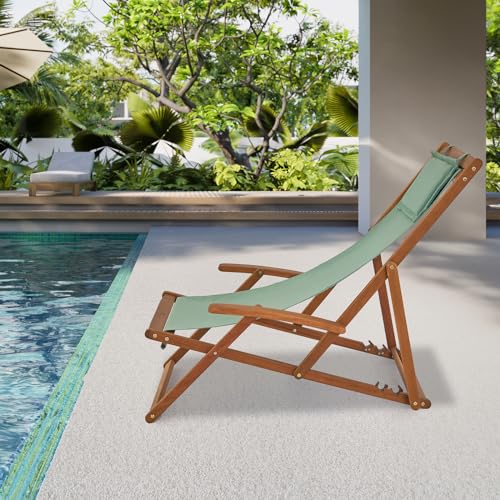 Vingli 58000250 Patio Sling Chairs, Outdoor Adjustable Beach Chair thumb #1