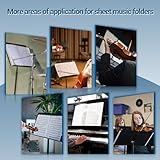 Sheet Music Folder (1 Pack), 40 Sleeves Display 80 Pages Spiral Binder Organizer for Music Stand, Sheet Music Holder for Guitar, Piano, Violin, Cello, Ukulele, Erhu, Harmonica, etc. - Image 7
