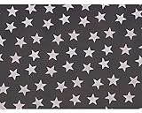 Matches21 Orlando - Mantel individual con estrellas, color gris antracita y blanco