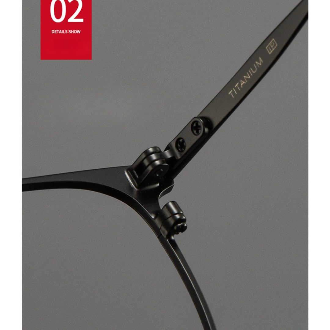 Okulary męskie z tytanową oprawką retro