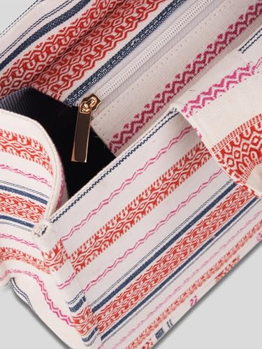 Handwoven Tote Bag - Large Striped Boho Shoulder Bag with Padded Handles, Eco-Friendly Reusable Shopping & Beach Bag for Women4