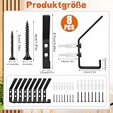 Hysagtek Haczyki do paneli akustycznych – 8 sztuk paneli akustycznych, wieszak na ubrania, podwójny wieszak na ubrania, czarny, 3 cm i 4 cm, śruby do paneli akustycznych, łazienki, sypialni, paneli