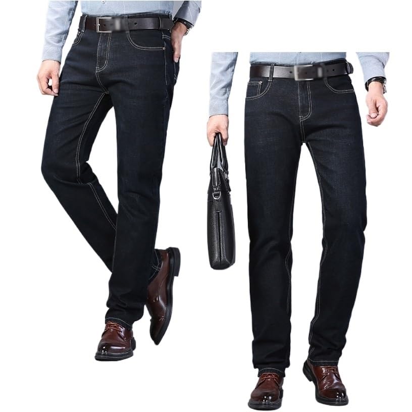 Straight Fit Jeans, Youth Mid Rise Men's Long Pants(39)4