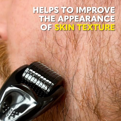 Image of The Beard Club Derma Roller & Cleansing Spray Kit - Microneedling Roller for Beard, Scalp & Face with Beard Roller & Microneedle Cleaner - At-Home Micro Needling Skin Device for Men and Women