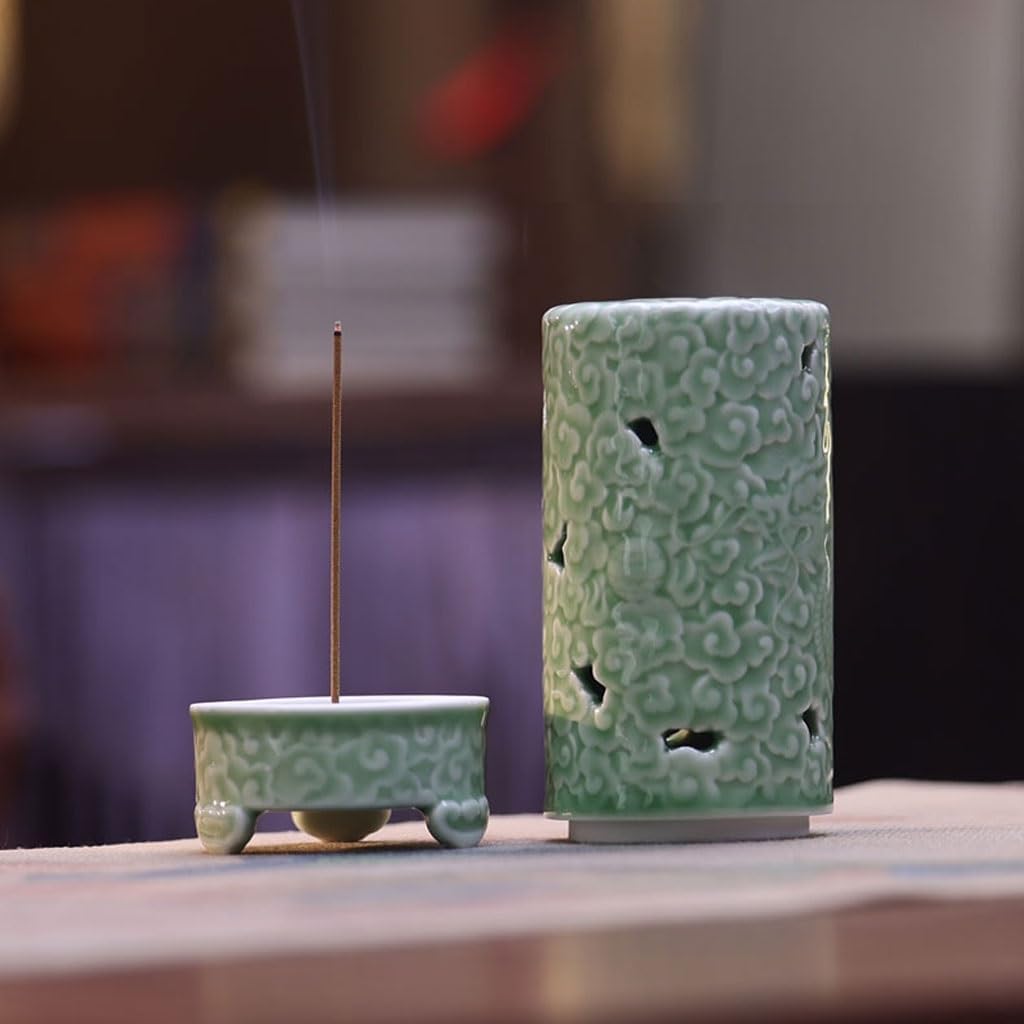 Incense Holder Thread Incense Burner Household Indoor Incense Insert Celadon Plate Incense Agarwood Incense Burner Incense Ornaments Incense Cone Holder
