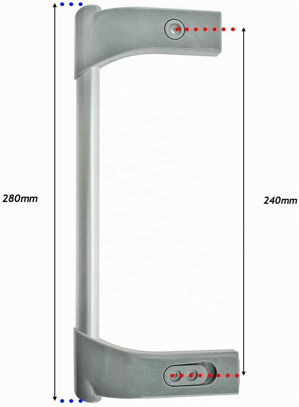 Spares2go Poignée de Porte compatible avec Hotpoint Réfrigérateur Congélateur (Granit)