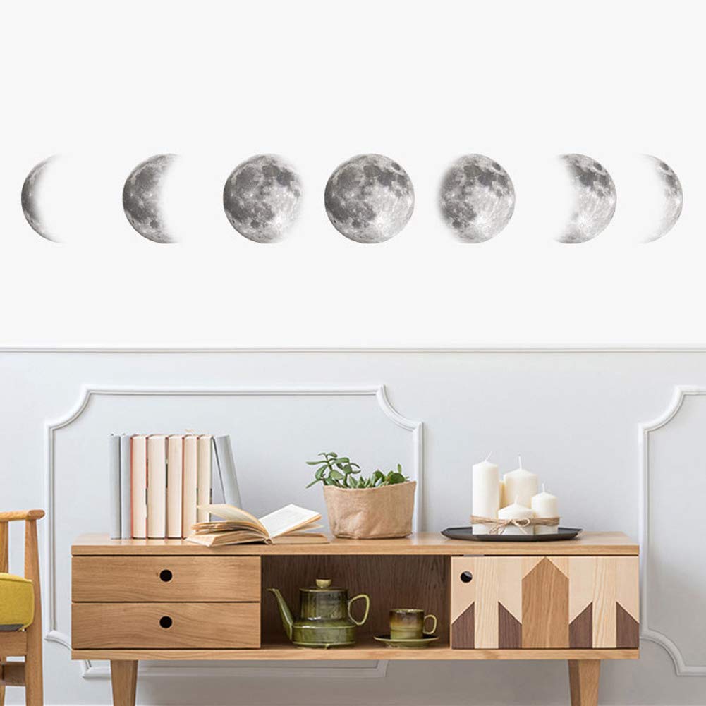 Autocollants muraux 3D motif de phases de lune, lu... - Grandado