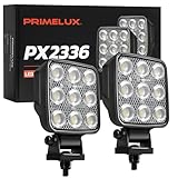 3.9 Inch 108W 12474LM LED Work Lights Bar, 2PCS 12/24V 5700K White Flood Beam Light, LED Tractor Work Lights IP68 Waterproof with Shock Pad, Truck Work Light for Trucks UTV and Heavy-Duty Equipment