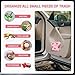 Meorain Mini Car Trash Can with Lid – Cute Strawberry Pink Trash Can for Women with 5 Bags, Girly Automotive Organizer for Front and Back Seat, Car Accessories for Teen Girls, SUV, Truck, Sedan