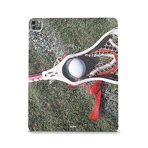 Image of MightySkins Carbon Fiber Skin Compatible with Apple iPad Pro 12.9 inch M2 6th Gen (2022) Full Wrap Kit - Lacrosse Ball | Protective, Durable Textured Carbon Fiber Finish | Easy to Apply | Made in The USA