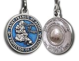 The Christian Mint, LLC St. Francis of Assisi Enameled Pet Medal with Capsule of Assisi Soil (Blue)