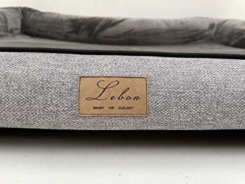 Lebon - Hundebett Balou Plus - Orthopädisch - Bis 90 Grad waschbar - 100x80cm - Dicke Liegefläche - Hochwertig und Made IN EU