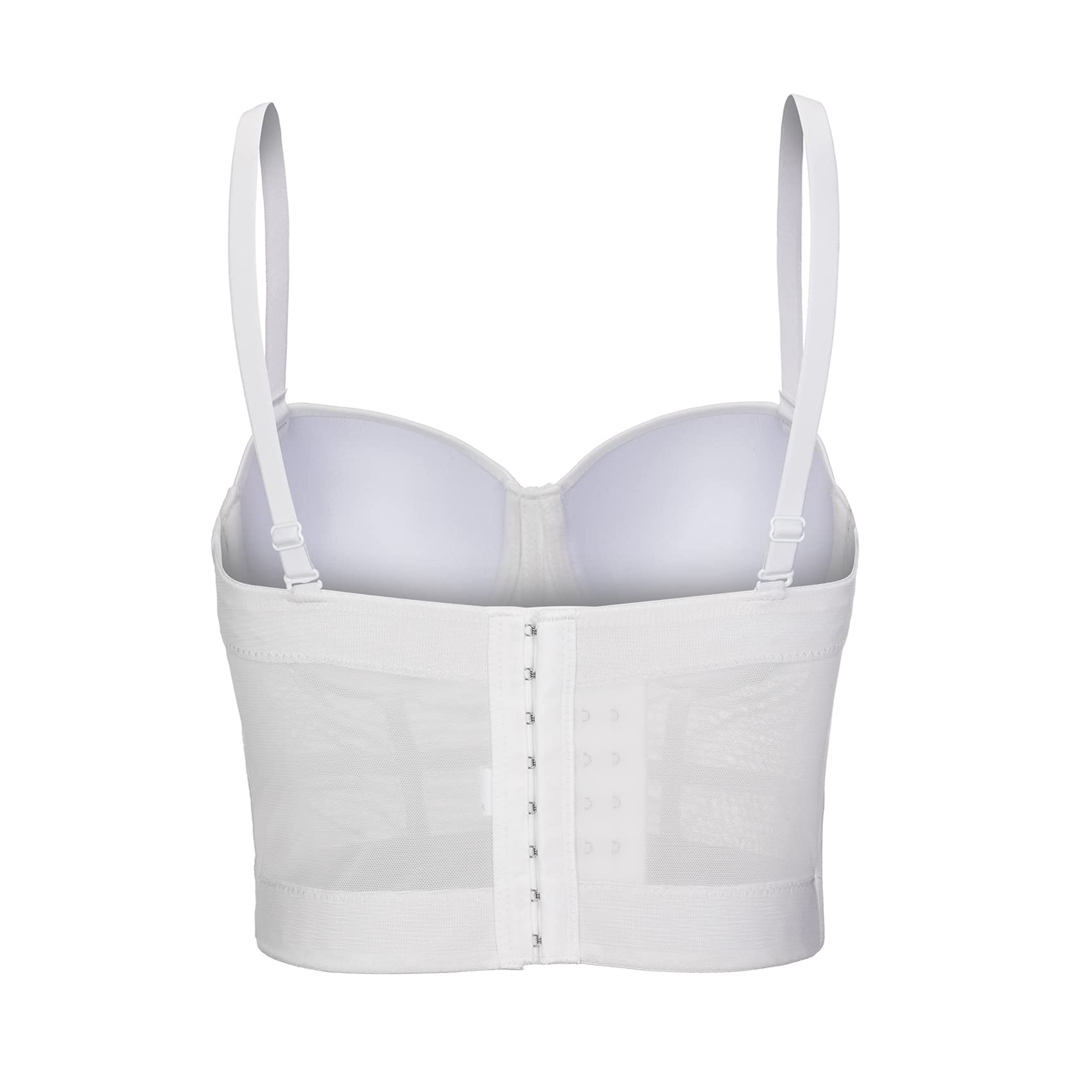 Débardeur à Bretelle Femme Corset Bustier Bra Veste de Clubwear Crop Top