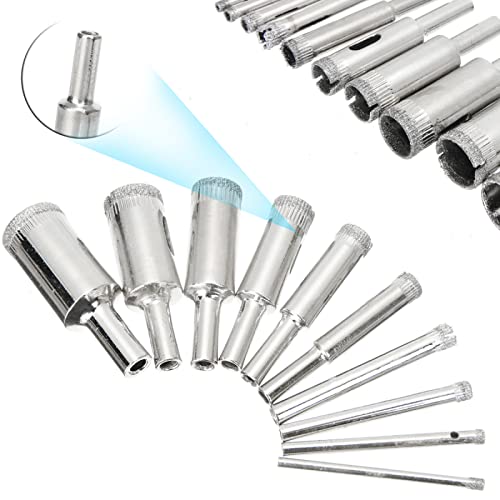 NUSHKI 10pcs brocas para vidrio 3 a 18 mm miniatura 6