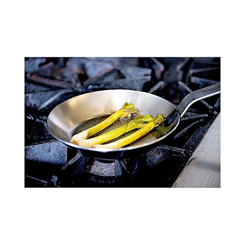 Adcraft Matfer Bourgeat 062003 Black Steel Round Frying Pan, 10 1/4-Inch, Gray #TOP1