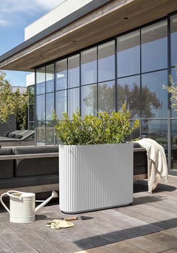 Image of Veradek Demi Series Span Planter - Tall and Wide Outdoor Planter with Shelf