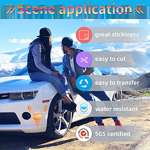 Holographic Permanent Vinyl - Adhesive Vinyl Holographic 12 Sheets Permanent Vinyl 12X12" For Cricut Bonus 2 Transfer Tape For Diy Decal Sticker Gifts For Mother's Day By Transwonder #TOP4