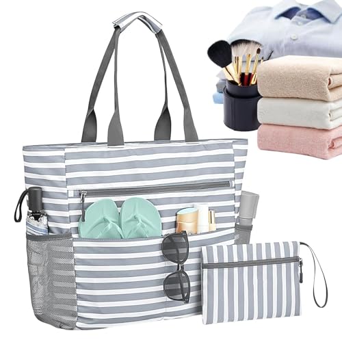 Grand tote bag de plage pliable et sac de voyage imperméable pour le sport