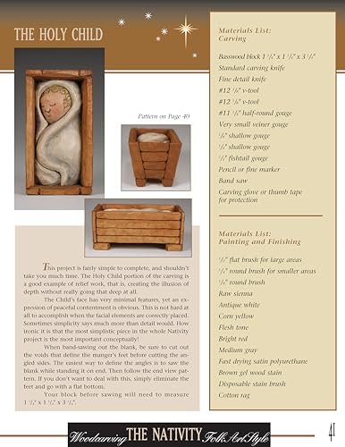 Woodcarving the Nativity in the Folk Art Style: Step-by-Step Instructions and Patterns for a 15-Piece Manger Scene (Fox Chapel Publishing) - Image 3