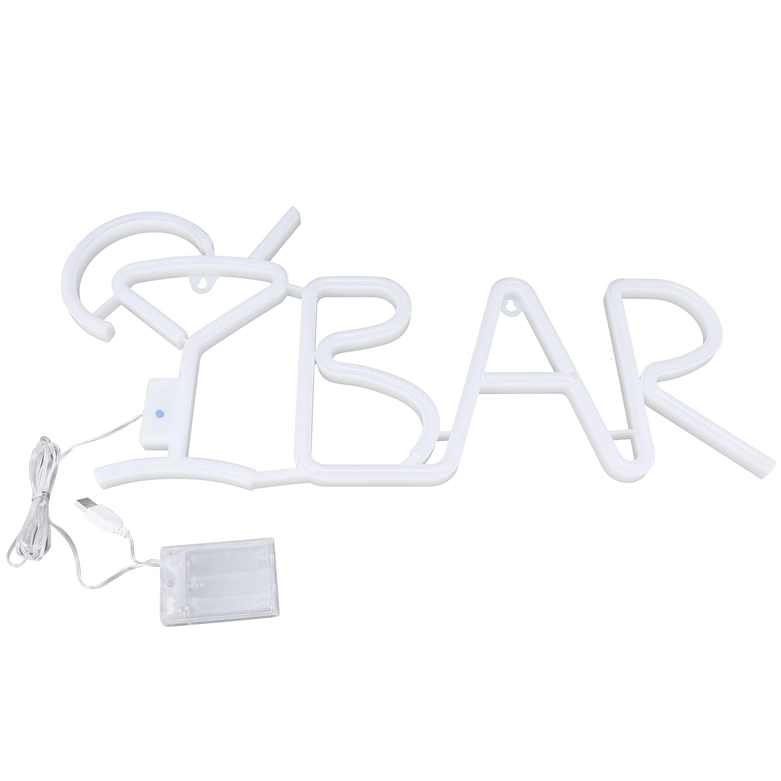 Cocoarm Neon BAR, Neonowa LED ABS PVC z Pilotem, 8 Trybów Oświetlenia, Zasilanie Przez USB lub baterię, Dekoracja ścienna o Wymiarach 21,7 X 10 Cali do Domowej Sypialni z Barem (Numer 2 (13 x 2,9