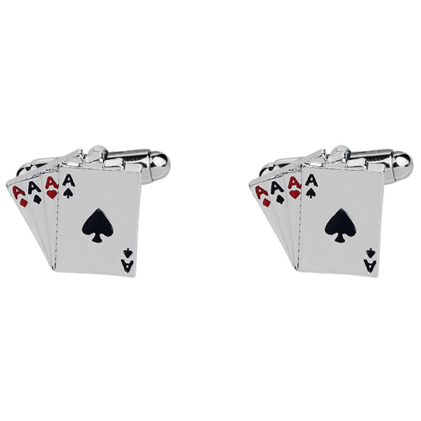 tie pin cufflink set for men gift,silver,cufflink gold button,horse,ball,bat,cards,guitar,crown,watch,anchor,doctor,cuff links multicolor,With Gift Box-image-46