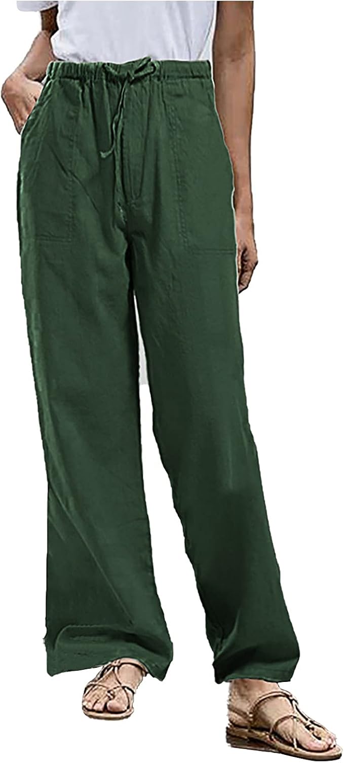 Casual Ladies Cotton Linen Pants 
