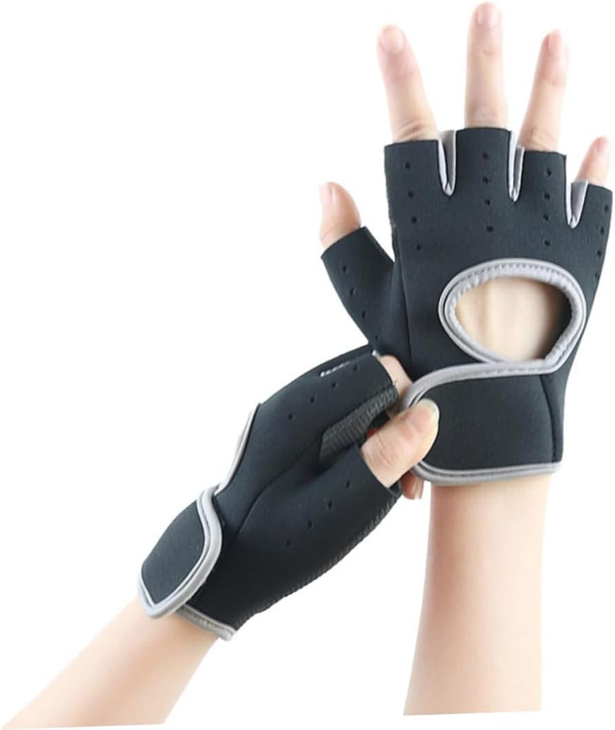 HANABASS Half Finger Sports Gloves for Weightlifting Gym Non-Slip Protective Gloves for Men and Women Durable Breathable Design XL Grey