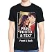 NIWAHO Customized tee Shirts Add Your Own Text Print Personalized Funny T-Shirt Gift Black
