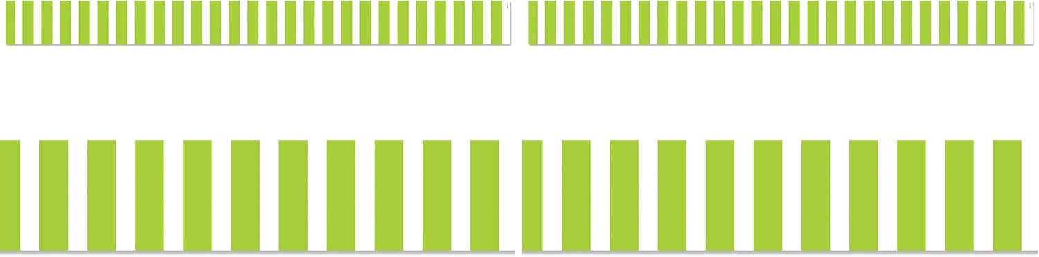 CTP Lime Green Bold Stripes EZ Border for Classroom Bulletin Board Border for Classroom (Creative Teaching Press 10497) (Pack of 2)