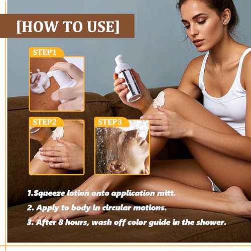 Autobronceador Express Color Oscuro con Glicerina - Loción Corporal para un Bronceado Saludable y Rápido sin Sol | 120 ml | Hidratante y de Fácil Aplicación - imagen 7