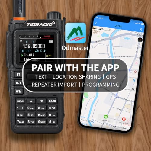 Image of TIDRADIO TD-H9 10Watt Multi-Band GPS&APRS Ham Radio Capable of Bluetooth Connectivity; Wireless Programming; Frequency Spectrum Analysis;SMS Message Text; NOAA Weather Receiver Handheld Two Way Radio