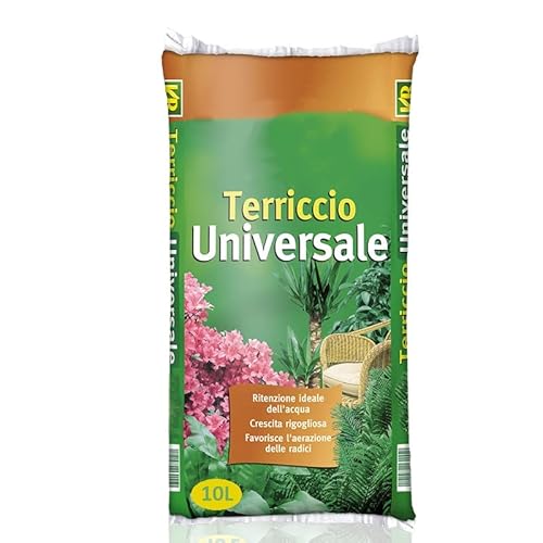 Virsus Terriccio Universale, terriccio per fiori e piante 51BIS, composto biologico, 60% torba bionda e 40% ammendante composto verde, per tutte le piante da appartamento, balcone, giardino (10 Litri)